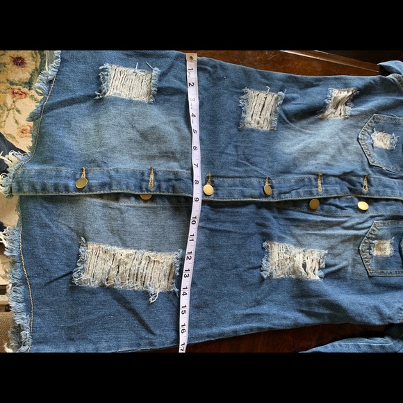 🦋 Denim Distressed Dress🦋 size M and XL - Picture 5 of 7